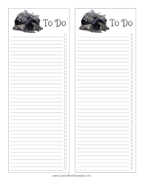 Cute Cottage To Do List OpenOffice Template