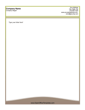 Tan Curve Business Letterhead - OpenOffice template
