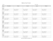 Diabetes Meal Record