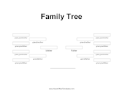 Family Tree 4 Generations No Graphics